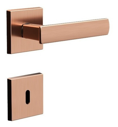 Fechadura Interna 3f 741i/117 Roseta Quadrada Rose Gold