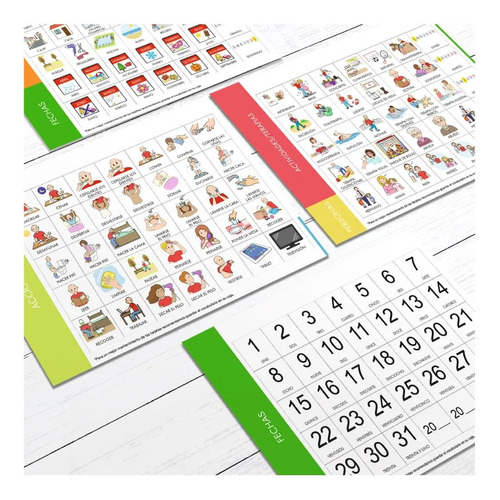 Planificador Visual Diario Con Pictogramas Autismo Tdah