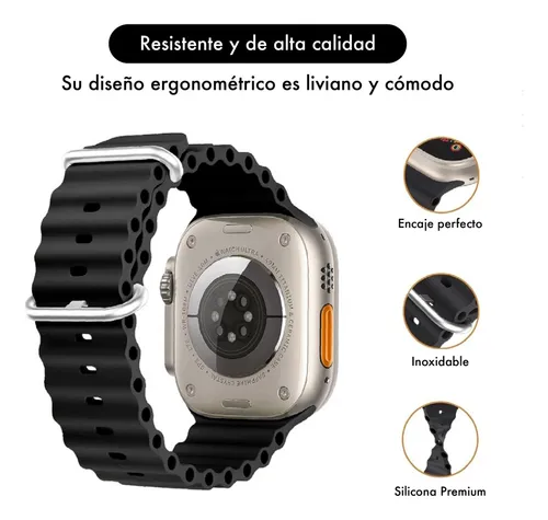 Malla Ocean Goma Para Apple Watch 42mm 44mm 45mm 49mm