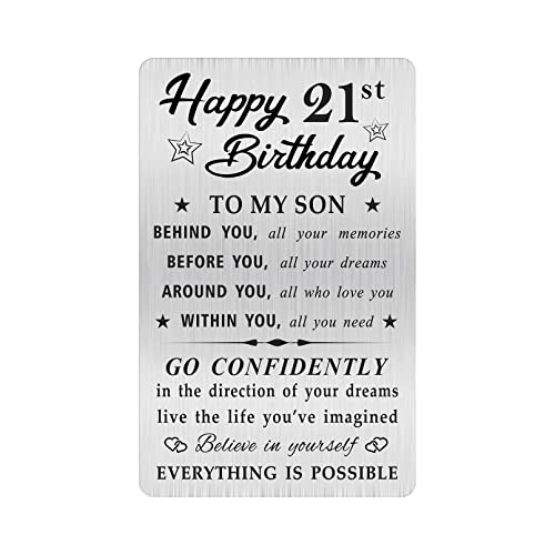 Tarjeta De Cumpleaños Número 21 Hijo, Regalos Hijo De...