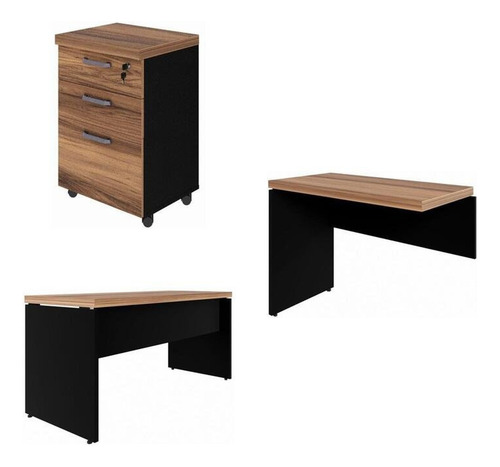 Mesa De Escritório Em L 150cmx150cm + Gaveteiro Wt