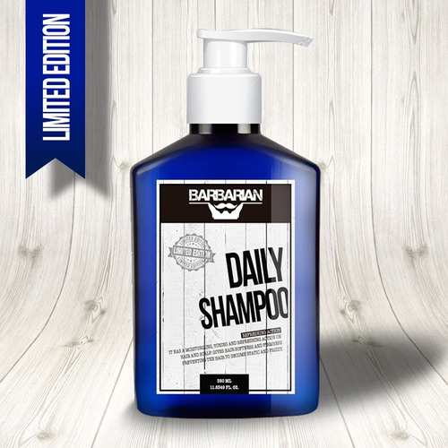  Shampoo Para Cabello Barba Barbarian 350ml Nice
