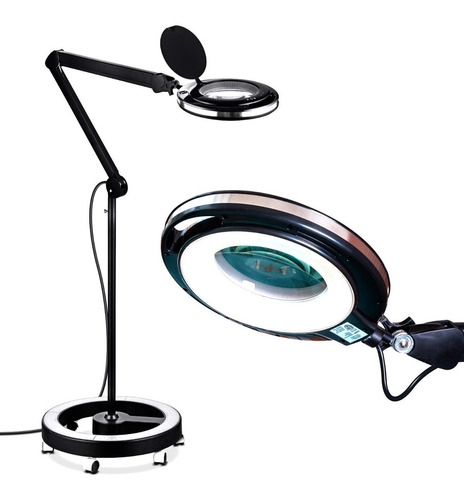 Lupa Lámpara De Pie Con Lupa 3 Y 5 Diopter Profesional
