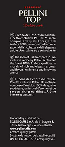 Cápsulas De Espresso Pellini Top 100% Arabica, 10 Unidades