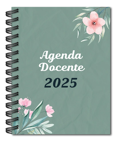 Agenda Docente Imprimible 2025 Editable A5 A4 (pdf) Turquesa Agenda Docente 2025
