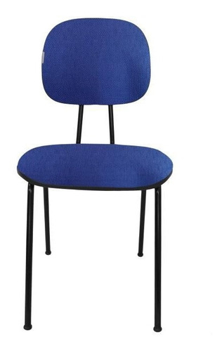 Cadeira Fixa Secretaria Injetada Anatomica Tubo 7/8 Azul