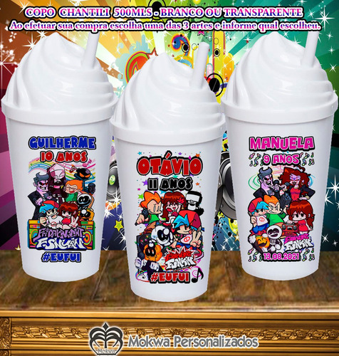 Imagem 2 de 2 de 10 Copos Chantili 500ml Lembrancinha Friday Night Funkin Fnf