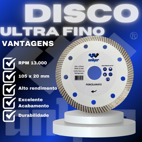 Disco De Corte Diamantado Vidro Espelho Porcelanato Kit 3und