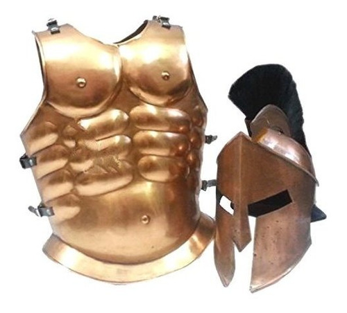 Arma Y Armadura - Casco De Latón Antiguo Muscle Armor Cuiras