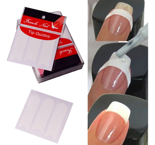 Pegatina Adhesiva Con Puntas Duraderas Para Manicura Frances