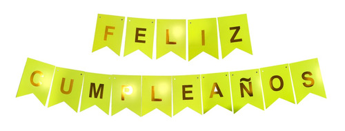 Cartel Banderin Fluo Neon Feliz Cumpleaños Letra Por Letra