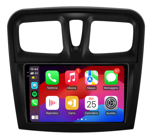 Multimidia Logan 15/19 9p Octacore Carplay 6gb 128gb Tpros