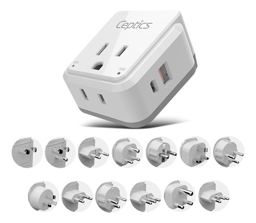 Viaje com o adaptador Ceptic Power Plug