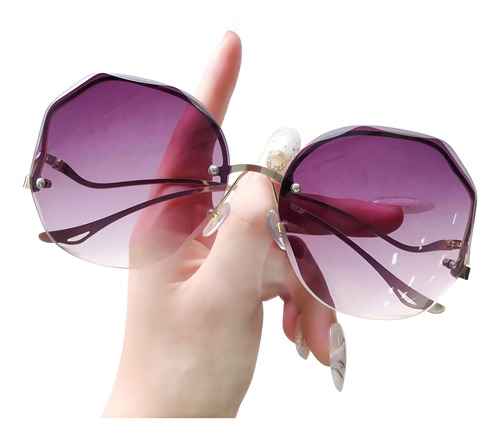 Lentes De Sol Marco Interno Colores Gafas Rave Accesorios Cattaneo Violeta Violeta Dorado