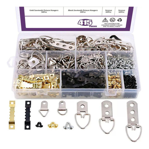 Kit De 415 Ganchos Para Colgar Cuadros