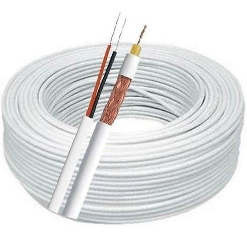 Alta Qualidade Cabo Coaxial 4mm Cftv Bipolar 80% Malha 100mt