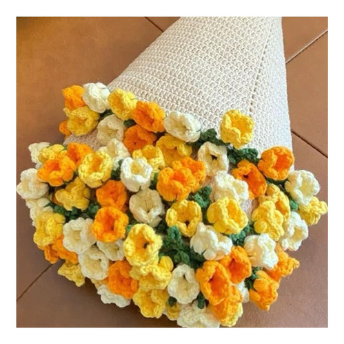 Manta De Ramo De Flores A Crochet, Kit De Tejido Diy