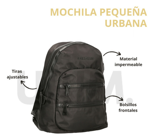 Mochila Urbana De Mujer Clasica Moda Impermeable Negro