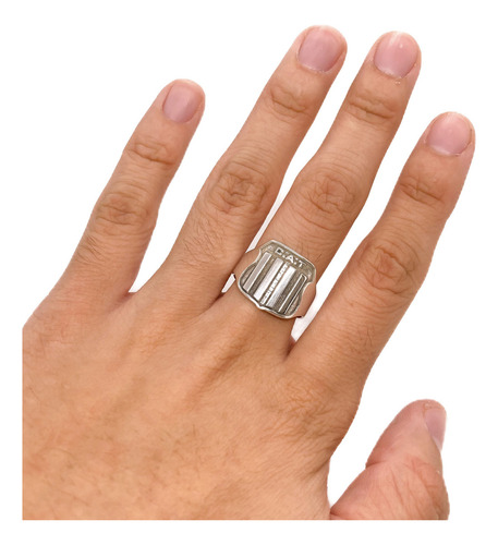 Anillo Escudo Equipo Fútbol Argentina Talleres De Córdoba A - Chico Plata 925