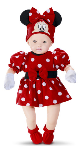 Boneca Vinil Minnie Mouse Classic Dolls Recém Nascida Disney