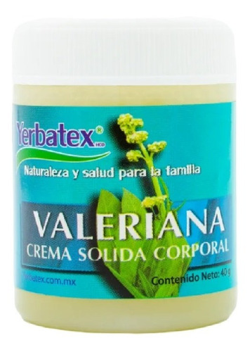 Pomada De Valeriana, Crema Sólida Corporal, Frasco De 40g