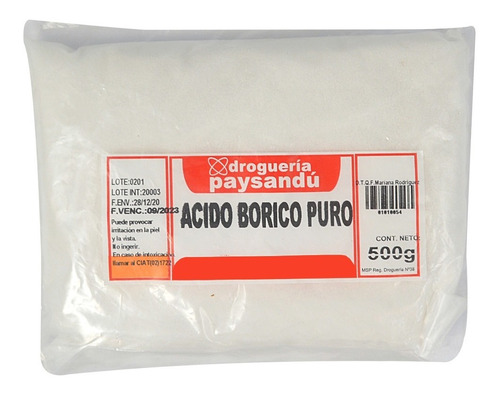 Ácido Bórico Puro - 500 G