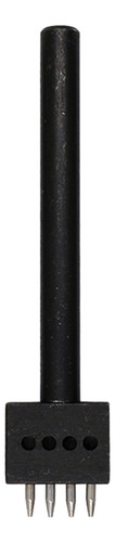 Herramienta Perforadora De Cuero Negro De 4 Mm, 4 Suministro