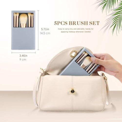 Nuevo Set De 5 Brochas De Maquillaje Sintéticas