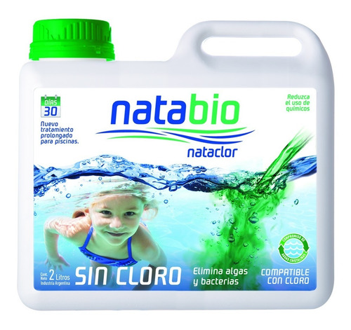 Nataclor Nata Bio 2 Lts Tratamiento Sin Cloro Para Piscinas!