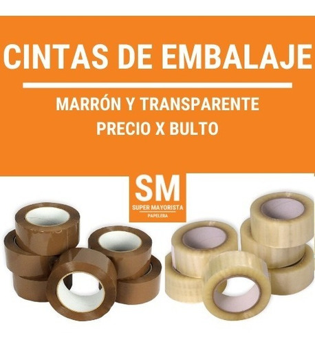 Cinta De Embalar Transparente 48x100 Autoadhesiva Pack X36u