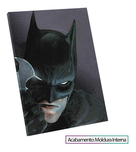 Quadro Batman | Nas Trevas Do Morcego | 124x92 Cm C/moldura