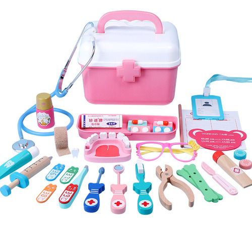 Little Doctor Red - Set De Juego Infantil De Madera Con Form