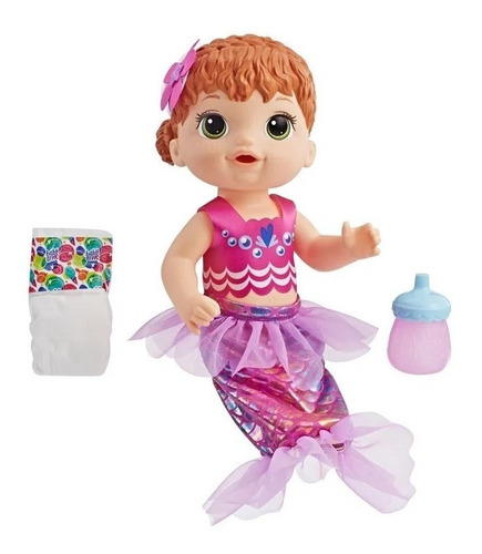 Boneca Baby Alive Linda Sereia Ruiva Hasbro E4410