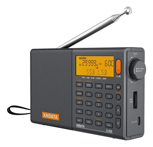 Radio Xhdata XHDATA D-808 XHDATA D808 digital portátil color negro