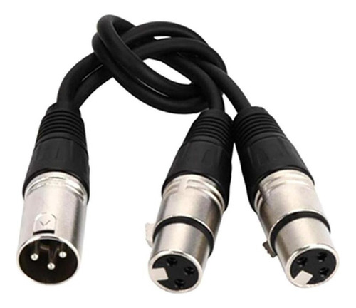 Cable Divisor Xlr A Doble Conector Y Micrófono Simétrico