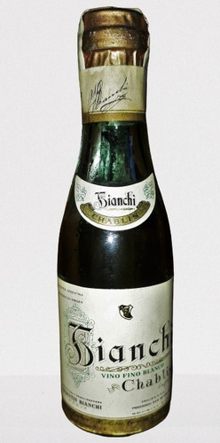 Botellita Miniatura Vino Fino Blanco Chablis Bianchi Cerrada (Usado)