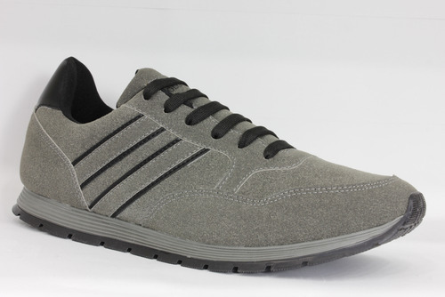Imagen 1 de 4 de Tenis Casual Moda Urban Confort Para Hombre Polo Club Gris
