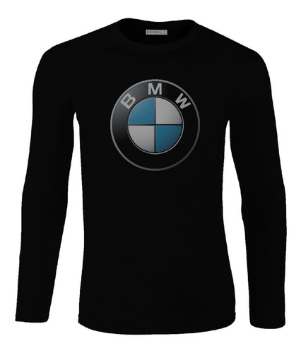 Camiseta Manga Larga Estampada Bmw Logo Auto Hombre Lbo 