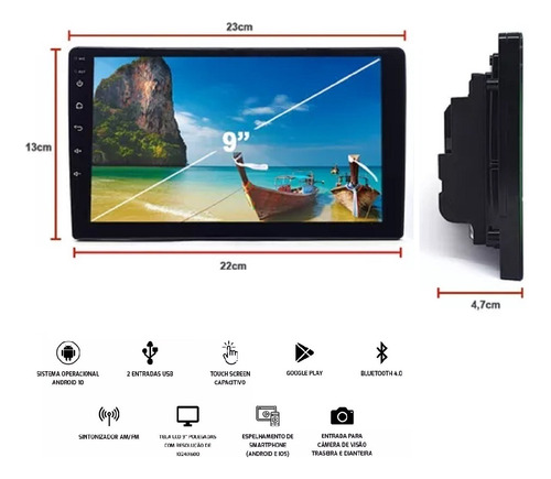 Multimidia Android Honda Civic G10 16-22 Carplay 6/64gb