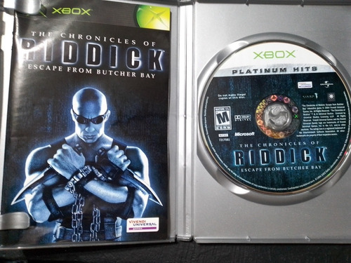 Riddick, The Cronicles, Escape Bitcher Bay, Xbox Clásico. (Usado)
