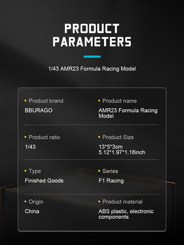 J Aston Martin Amr23 #14 Alonso Fórmula Bburago F1 1:43