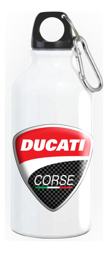 Termo Ducati Corse Botella Aluminio Caramañola White Xt10