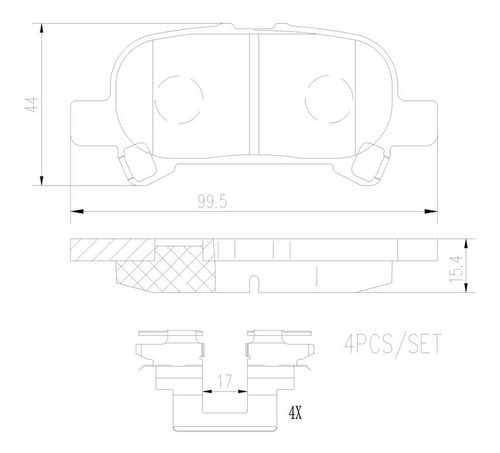 Balatas Traseras / Toyota Camry Xle 2005-2006 Cerámica