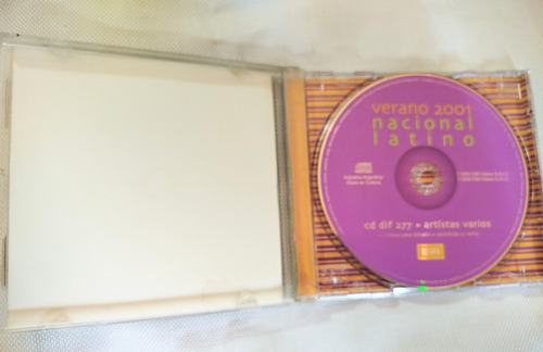 Verano 2001 Nacional Latino. Interpretes Varios (c.d) Estándar (Usado)
