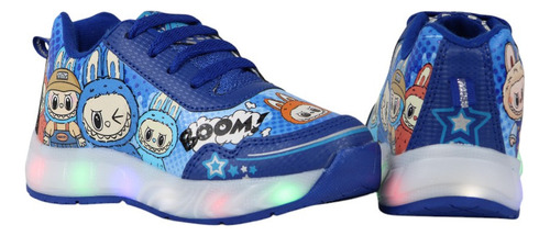Tenis Niño La Bubu Luces Led Labubu The Monsters Antiderrapante Niños Tenis Infantil