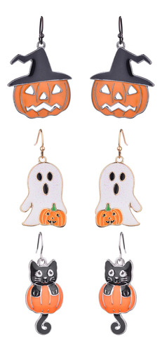 Lux Accessories Juego De Aretes Colgantes Para Halloween, Do