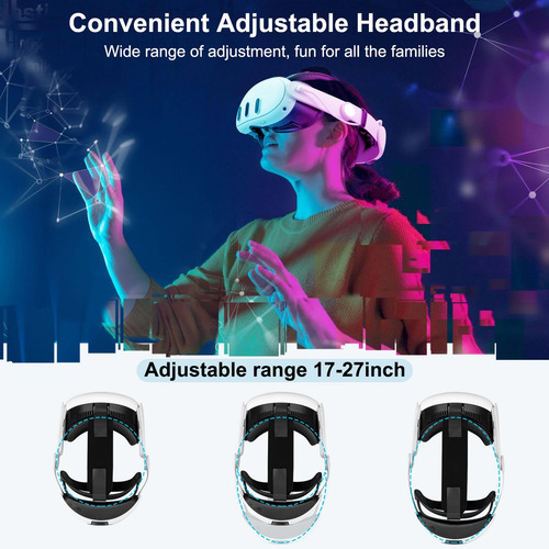 Alça De Cabeça Com Bateria De 10000mah Para Meta/oculus Ques