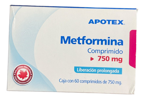 Metformina Comprimido 750mg Caja Con 60 Comprimidos 