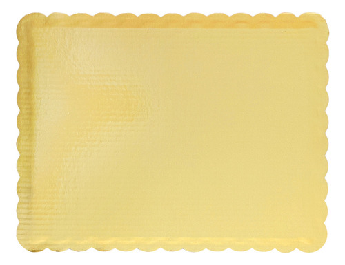 Set 10 Bases Para Pastel Rectangular De Cartón 26 X 36 Cm Color Dorado