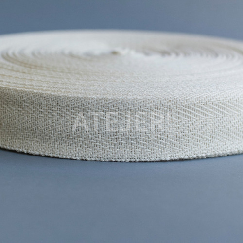 Imagen 2 de 4 de Cinta Hilera Liviana De Algodón 25mm Crudo X 50 Mts